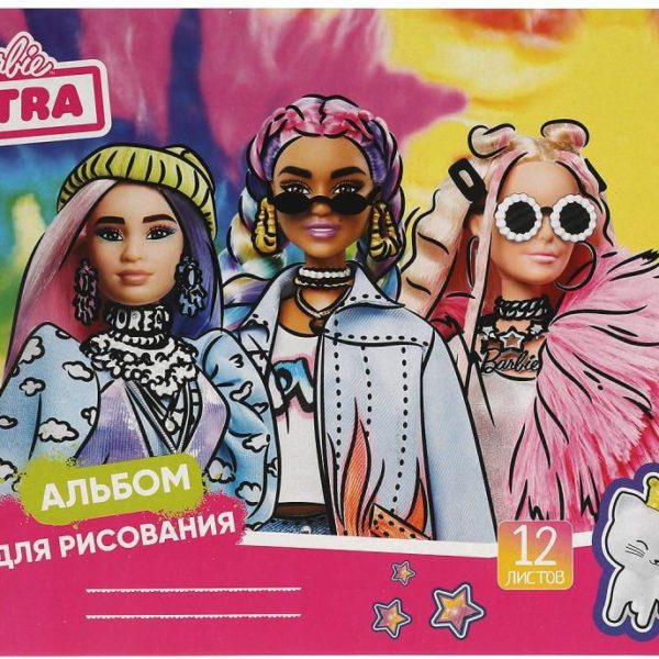 Альбом 12л скрепка Барби Умка