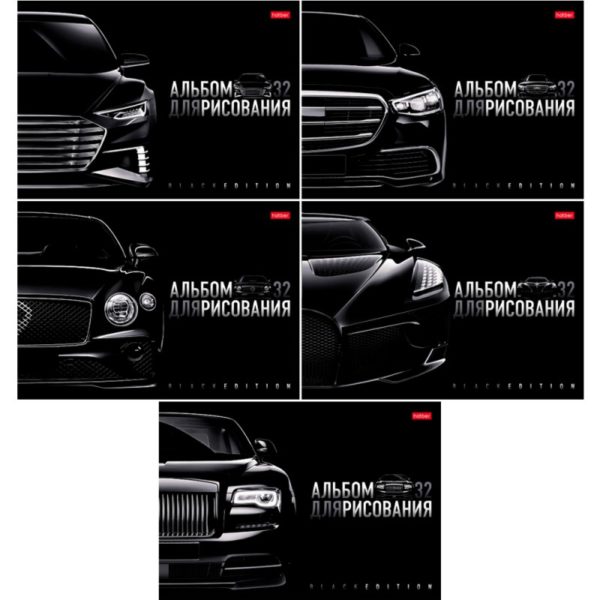 Альбом 32л скрепка Black Edition