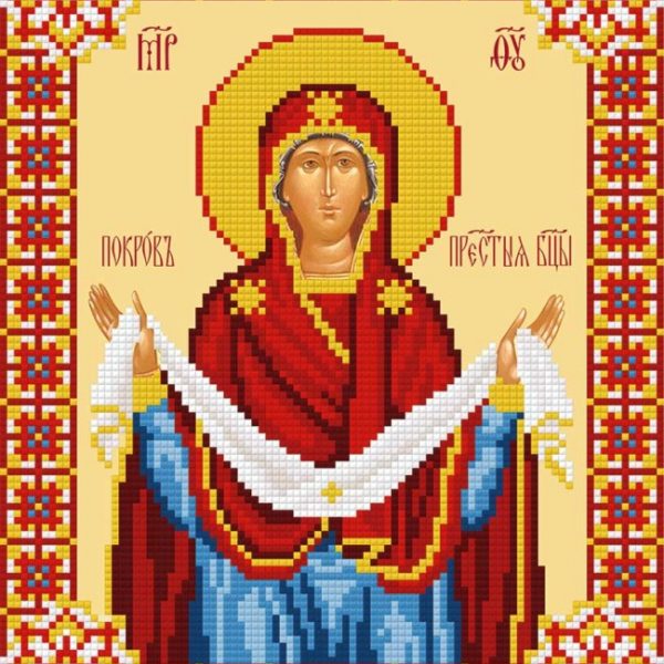 Кристальна мозаика ФРЕЯ 22*27 Икона Покров Пресвятой Богородицы запол.частичное