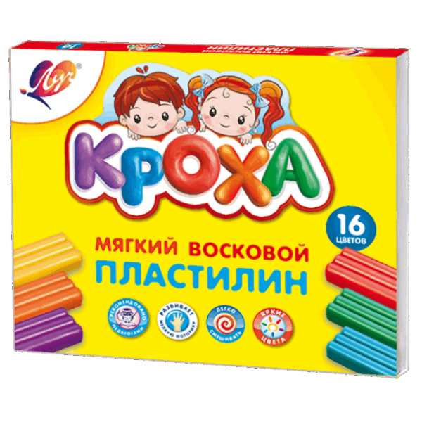 Пластилин  16цв 320гр.Луч Кроха мягкий