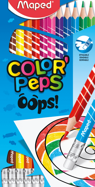 Каранд.12цв. трехгранные Франция Maped OOPS