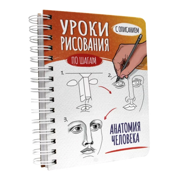 Блокнот-скетчбук А5 спираль Уроки рисования Анатомия человека