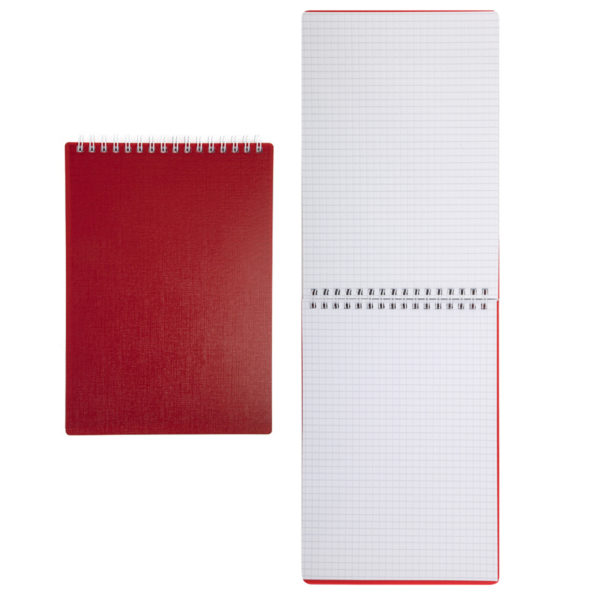 Блокнот А5 спираль 80л ХБ CANVAS Красный