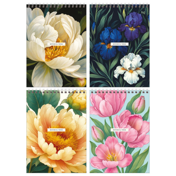 Блокнот А5 спираль 60л БД Botanical theme