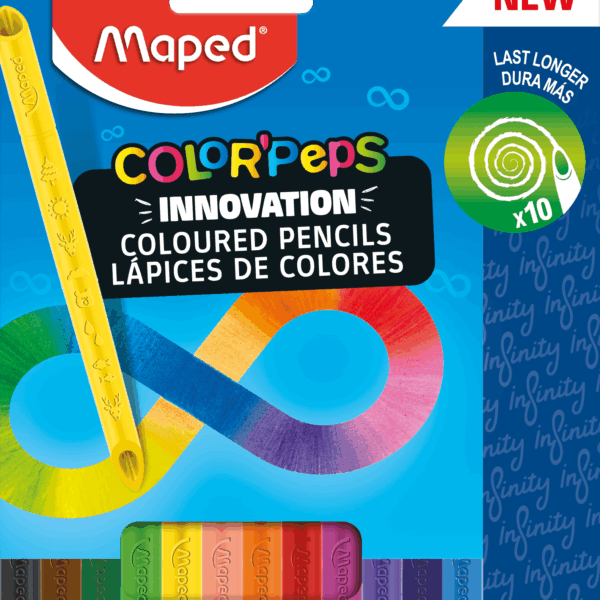 Каранд.12цв. трехгранные Франция Maped INFINITY липа ударопрочные