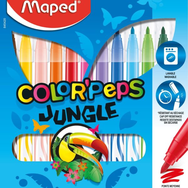 Фломастеры 12цв Maped JUNGLE