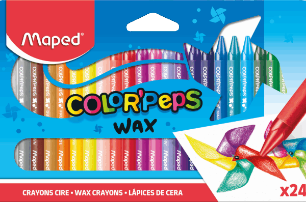 Карандаши восковые 24цв. Мапед COLOR PEPS