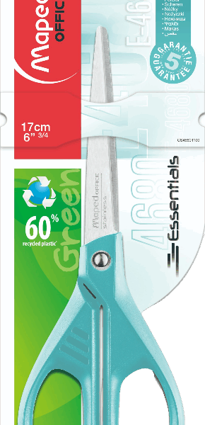 Ножницы 17,0см MAPED  ESSENTIAL COLOR бирюзовые