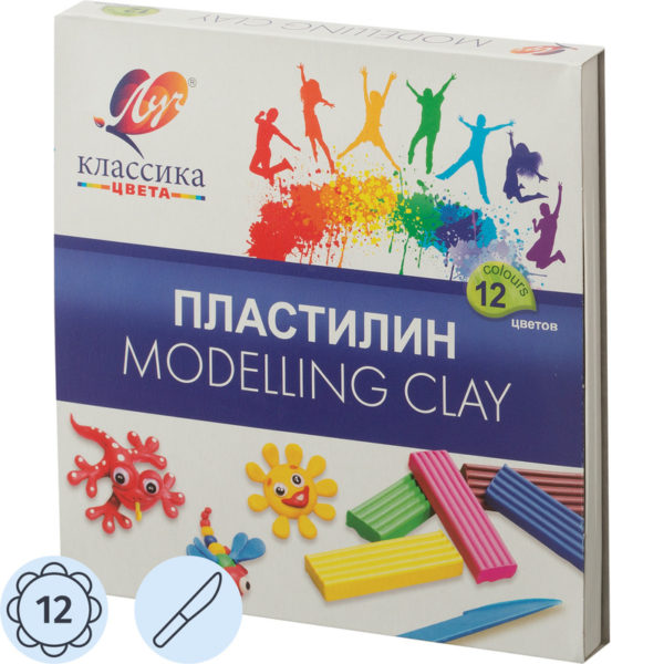 Пластилин  12цв 240гр.Луч Классика