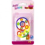 Свеча Цифра дТорта 1-10лет 7см Alingar Happy Birthday
