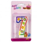 Свеча Цифра дТорта 1-10лет 7см Alingar Happy Birthday
