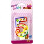Свеча Цифра дТорта 1-10лет 7см Alingar Happy Birthday