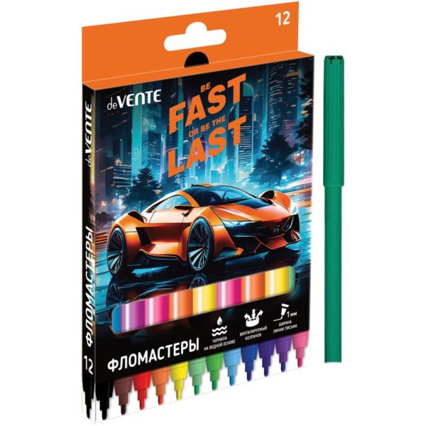 Фломастеры 12цв deVente Fast Or Last
