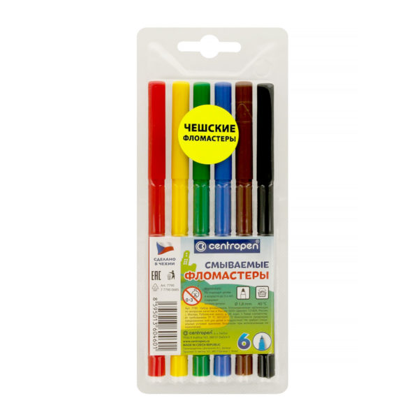 Фломастеры 6цв Centropen 7790/6