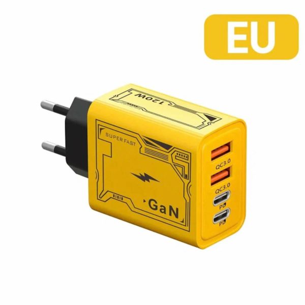 Переходник адаптер USB 120w на 2 разьема SuperFast GAN быстрая зарядка