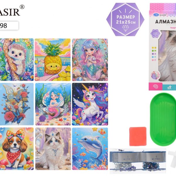 Алмазная мозаика BASIR 21*25 в коробке