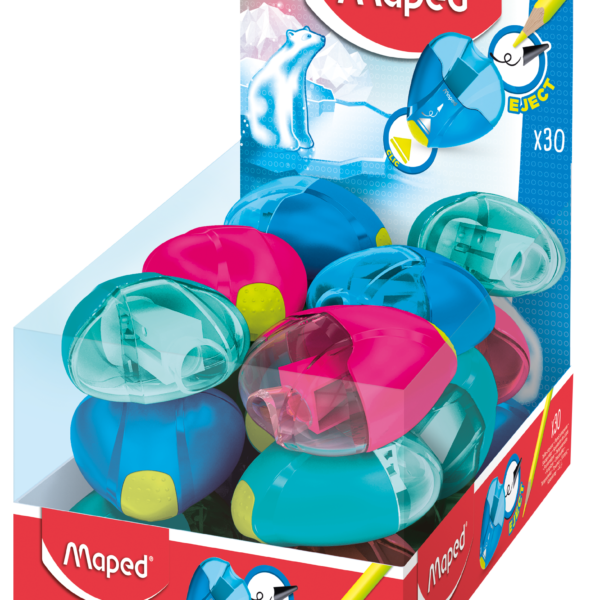 Точилка 1 отв MAPED I-GLOO с контейнером 1 отв защита от слом грифеля