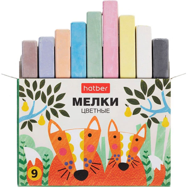 Мел ХБ Животные 9 цв Нарисуй-ка!