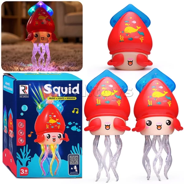 Игрушка Кальмар с USB зарядкой в кор 158-21с